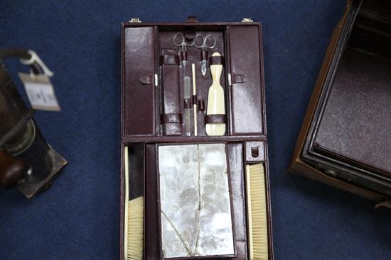 A 20th century Louis Vuitton travelling vanity case, 20.5in.